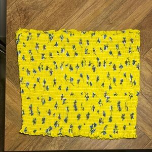 O'Neill Yellow Floral Smocked Top